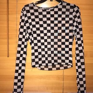 Checkerboard Crop Top